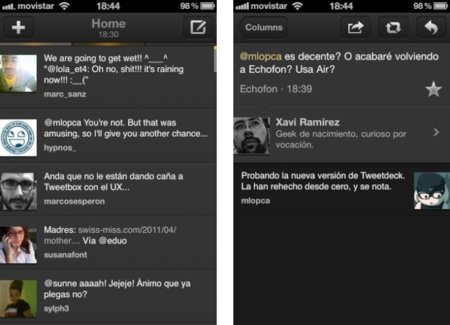 TweetDeck renueva completamente su cliente para el iPhone con la versión 2.0