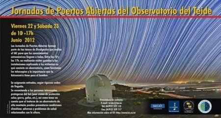 Jornada de puertas abiertas en 'El Observatorio del Teide' este fin de semana