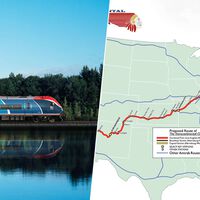 EEUU no es país para trenes. Quieren arreglarlo con uno que cruce el país llevando personas y camiones