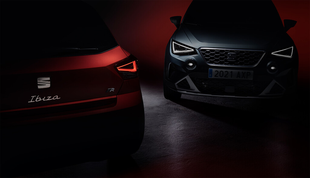 Los SEAT Ibiza y Arona 2022 están muy cerca: revelan su facelift en este teaser