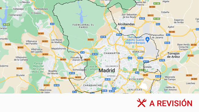 Madrid ZBE 2024 mapa coches sin etiqueta prohibidos