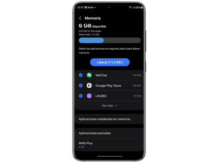 RAM Virtual en Samsung