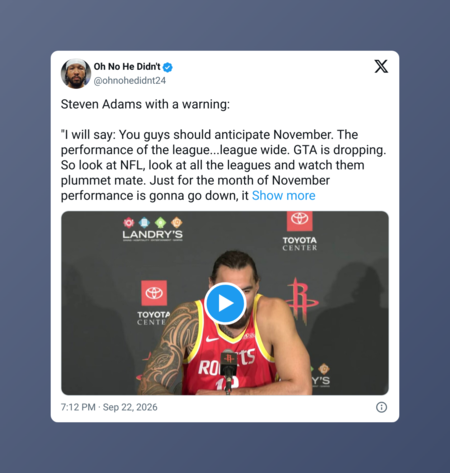 "Va a hundir el rendimiento de la liga en noviembre". Un jugadorazo de la NBA avisa de que GTA 6 impactará en el rendimiento de muchos deportes