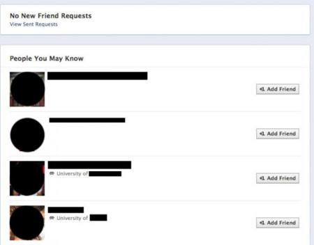 Sugerecias Facebook