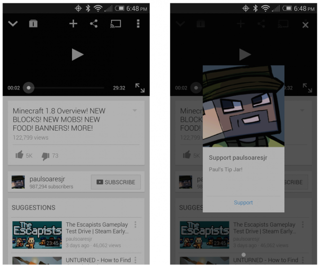 youtube donaciones