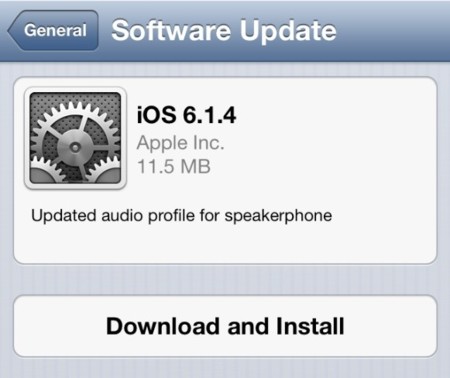 iOS 6.1.4 ya disponible, sólo para el iPhone 5