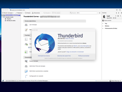 Llega Thunderbird 60, con nuevo diseño y calendario, WebExtensions y una gigantesca lista de cambios