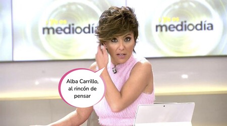 La regañina de Sonsoles Ónega a Alba Carrillo por este comentario sobre Kiko Jiménez y Gloria Camila