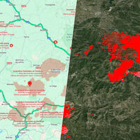 Los incendios ya arrasan 344.000 hectáreas en España. Así se ven desde satélites y mapas que puedes consultar tú mismo