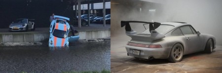 Dolorpasión™: Un Porsche se incendia y otro más se tira al agua