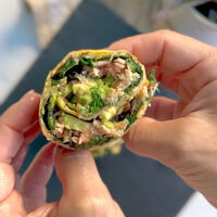 Wrap o rollo sin harinas y sin huevo para lograr una cena proteica en minutos 