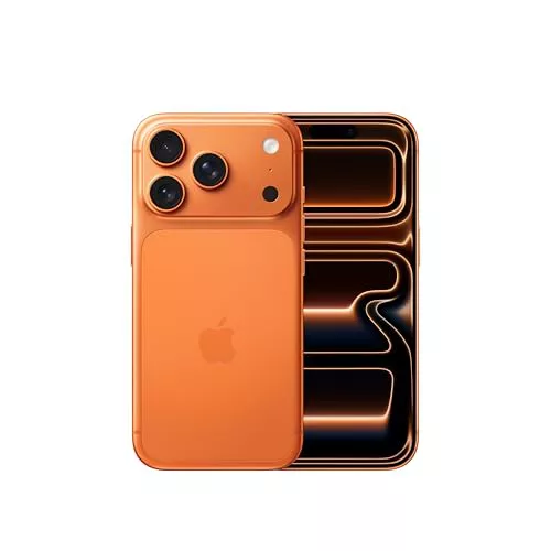Apple iPhone 17 Pro de 256 GB: Pantalla de 6,3 Pulgadas con Promotion, Chip A19 Pro, autonomía revolucionaria, Sistema de cámaras Pro Fusion con cámara Frontal Center Stage; Naranja cósmico