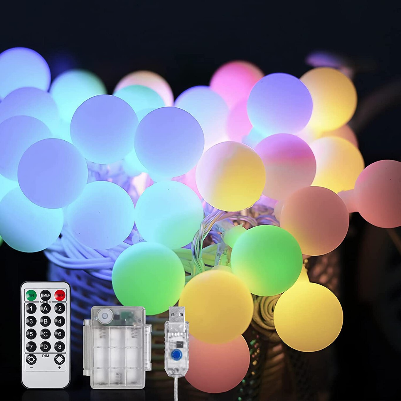 Luces Mágicas USB 10m 100 LED: Temporizador Y Control Remoto Para Decorar Tu Habitación, Fiesta O Jardín (Impermeable)