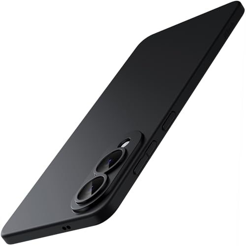 JETech Funda Slim para Samsung Galaxy S25 Edge con Protección Completa Lente Cámara, Carcasa Ultra Delgada Ligera Acabado Mate Minimalista Protectora (Negro)