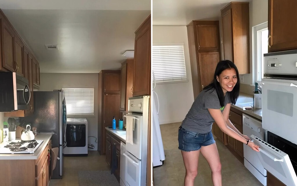Esta cocina estilo años 90 pedía una reforma a gritos: sus propietarios decidieron transformarla por completo tirando  un tabique 