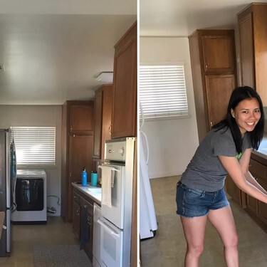 Esta cocina estilo años 90 pedía una reforma a gritos: sus propietarios decidieron transformarla por completo tirando  un tabique 