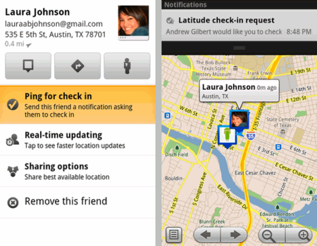 Google Maps 5.2 para Android añade Twitter a Latitude para notificar tu ubicación