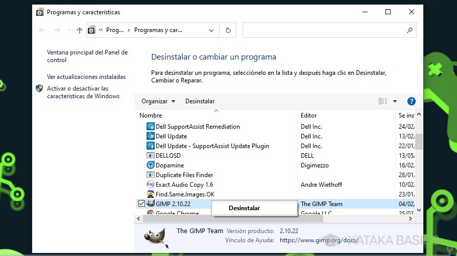 Cómo desinstalar y quitar programas en Windows 10