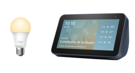 Amazon Echo Show 5 (2ª gen, mod. 2021) + Bombilla inteligente TP-Link L510E