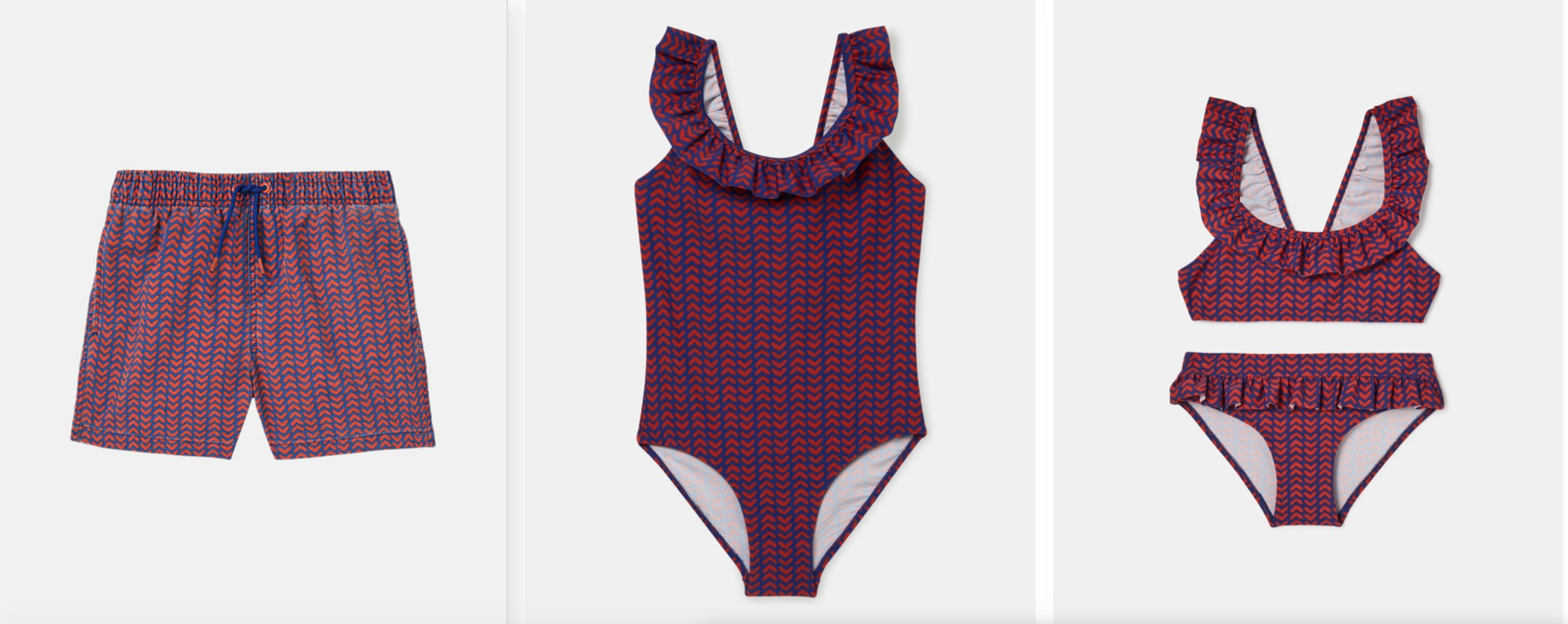 Bañador bermuda lavado de niño kenia y bañador o bikini de niña