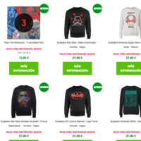 Sudaderas frikis en Zavvi por 27,99 euros con 3 camisetas de regalo y envío gratis