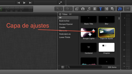 Usando capas de ajustes en Final Cut Pro X