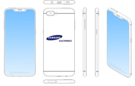 ¿Tú también, Samsung? Una patente muestra el diseño de un smartphone todo pantalla y sí, tiene notch