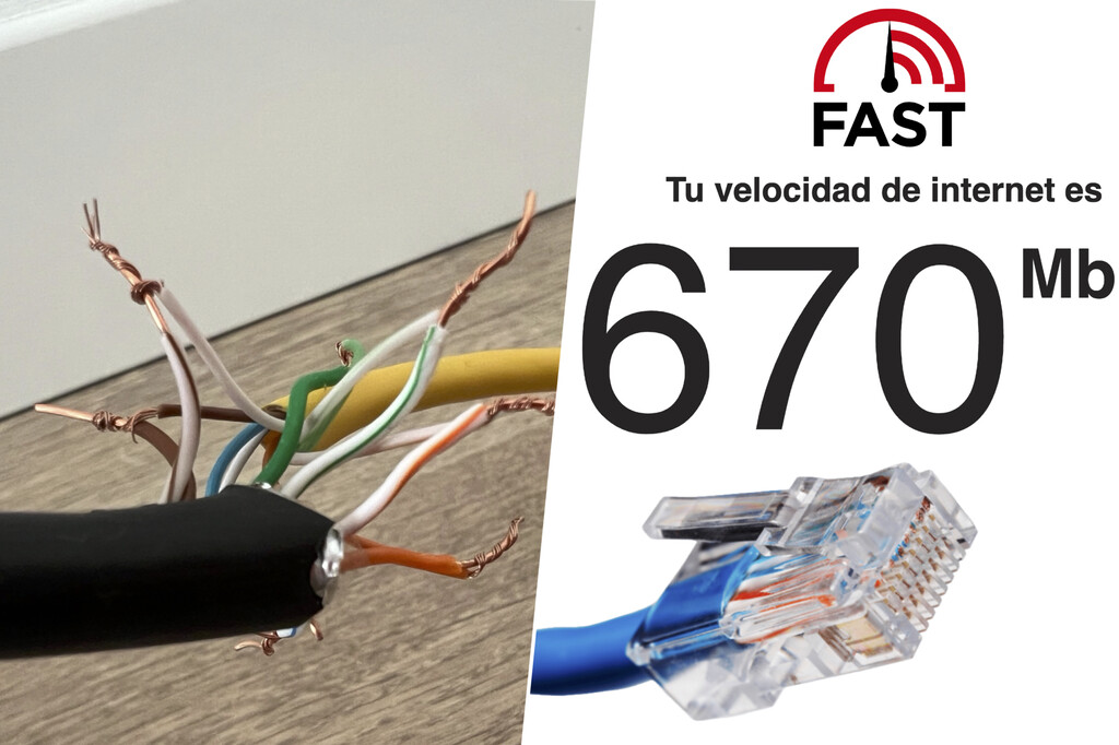 Me he fabricado el peor cable de red Ethernet del mundo. Lo mejor de todo es que el Internet va genial