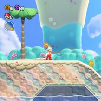 La gruta costera del Hurtín buceador al 100% en Super Mario Bros. Wonder