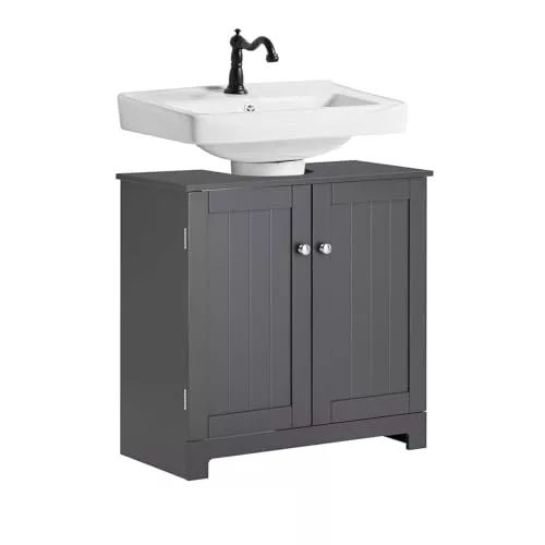 SoBuy Mueble bajo Lavabo con puertas y balda Ajustable, 60x60x29cm