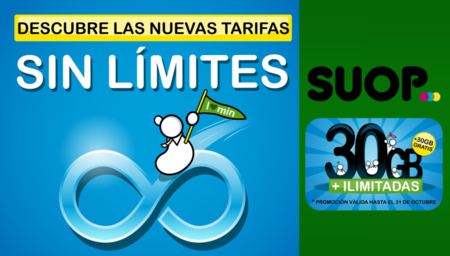 SUOP refuerza sus tarifas de minutos ilimitados con nuevas opciones de datos y hasta 30 GB