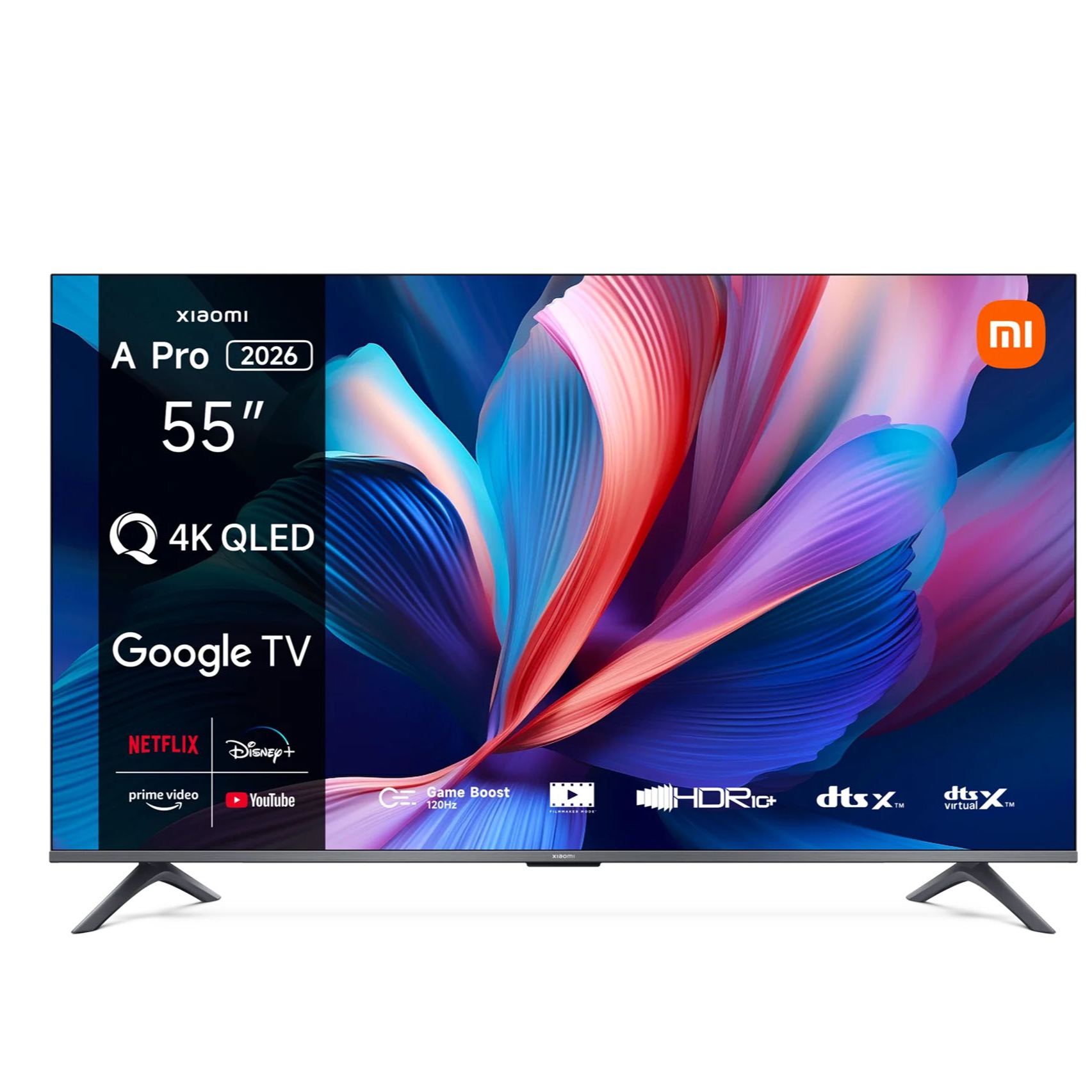 Smart TV QLED 55" (139,7 cm) Xiaomi L55MB-APEU con IA, 4K UHD, 120Hz, Dolby Audio, DTS-X, DTS Virtual: X support