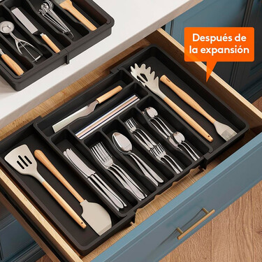 Es el organizador de cajones de cocina más vendido de Amazon, y no es para menos: tiene de todo