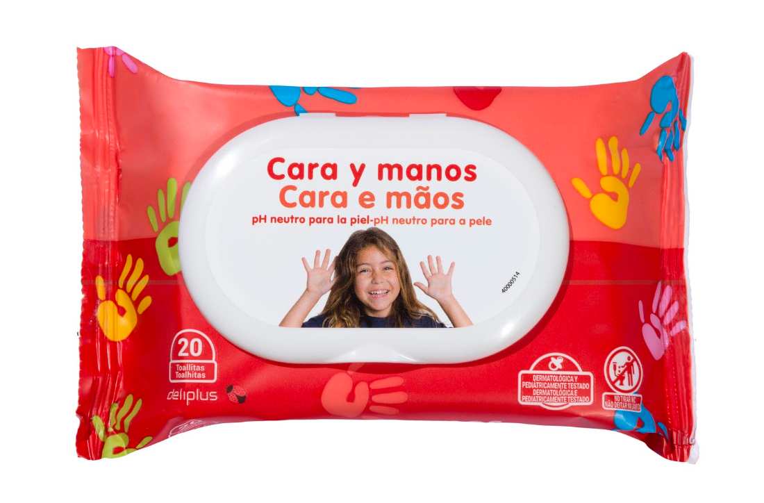 Toallitas infantiles cara y manos Deliplus