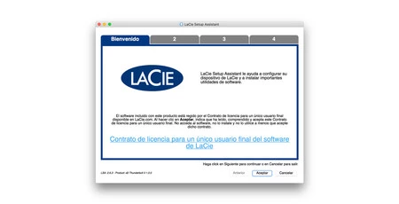 LaCie インストール ウィザードを使用すると、ドライブをすぐに構成して使用を開始できます。