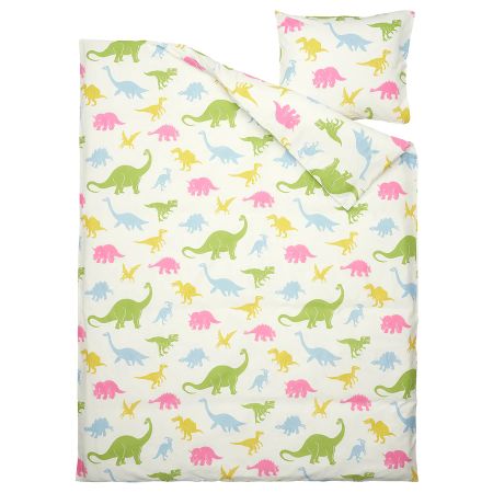 Funda nórdica +funda almohada, dinosaurio/multicolor150x200/50x60 cm