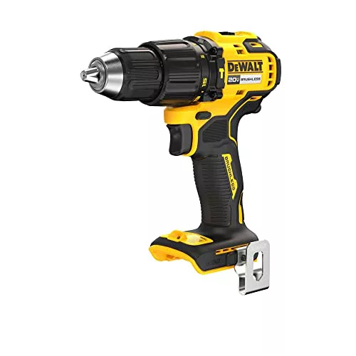 DEWALT - Taladro de martillo compacto de 20 V, sin escobillas de 1/2 pulgadas Portabrocas de carraca, LED (solo herramienta) (DCD798B)