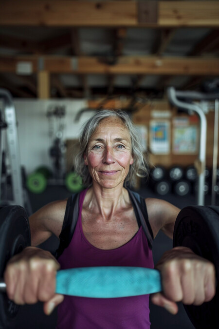Mujer60 Entenando Fuerza