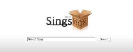 SingsBox, otro sencillo buscador de temas musicales
