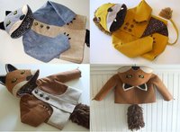 Abrigos para los niños con formas de animales 