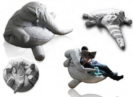 Tantooo, puf gigante con forma de elefante