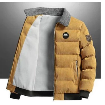 Otoño Invierno chaquetas acolchadas con forro polar para hombres 