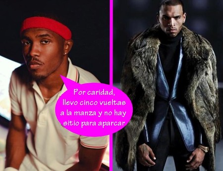 Mal rollito: Chris Brown y Frank Ocean se sacuden por un aparcamiento