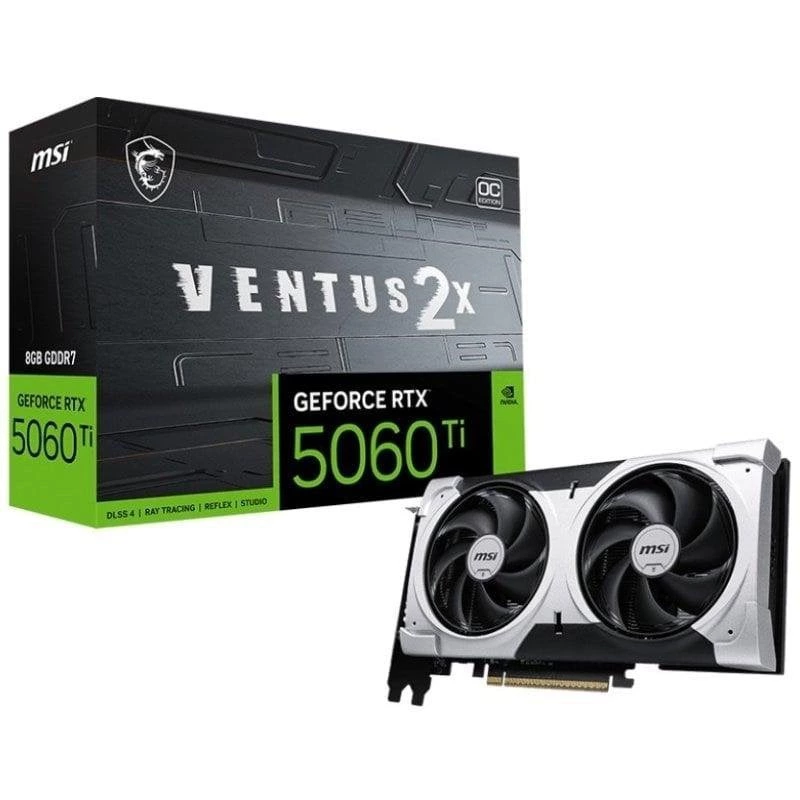MSI GeForce RTX 5060 Ti VENTUS 2X OC PLUS 8GB GDDR7 Reflex 2 RTX AI DLSS4