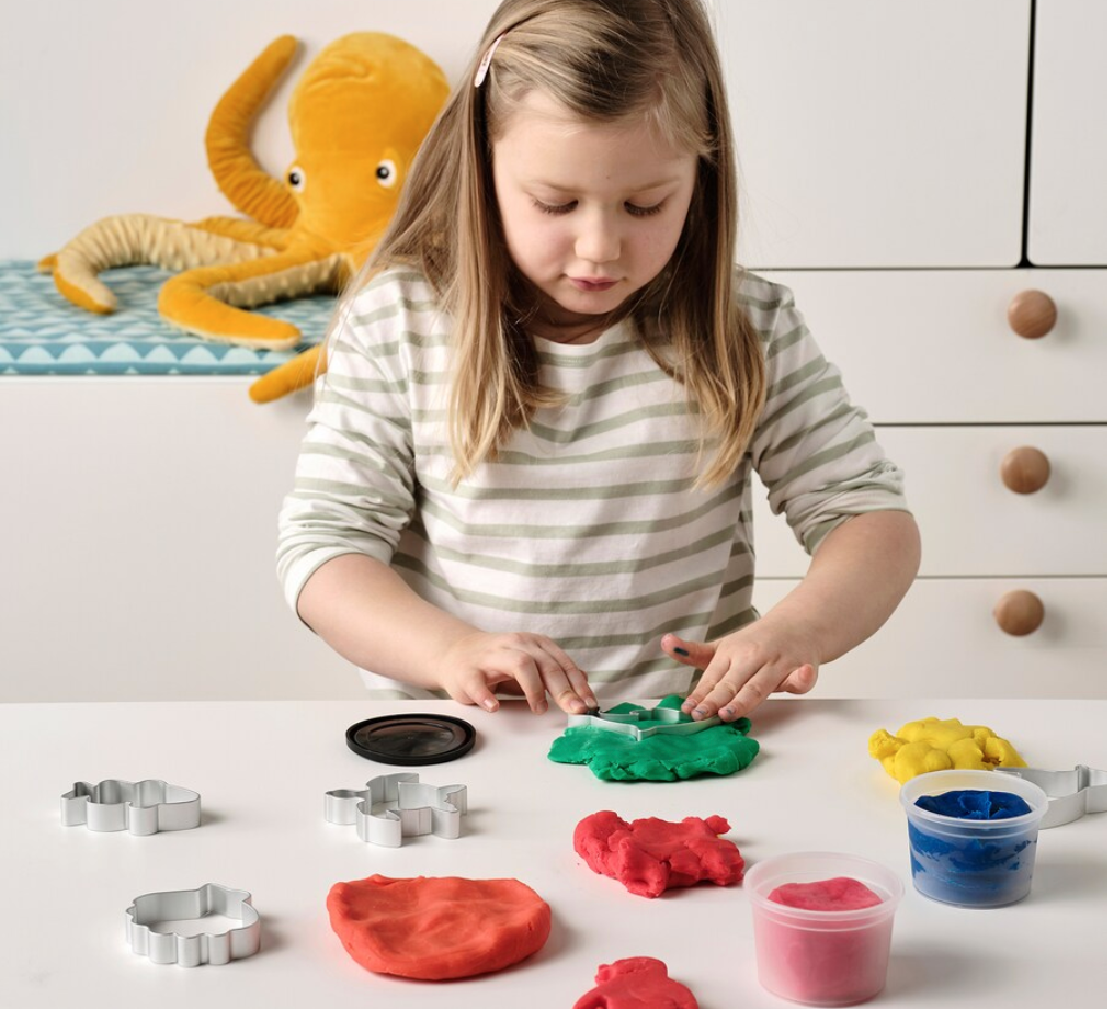 Moldes para plastilina, juego de 5, color de aluminio