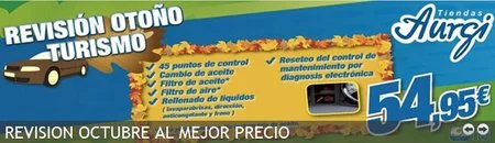 Aurgi nos pone a punto nuestro vehículo para el otoño por menos de 60 euros