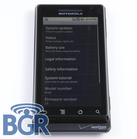 Motorola Droid se deja ver arrancando