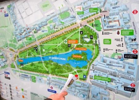 Plano de St James Park Londres