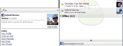 El chat de Facebook en Digsby