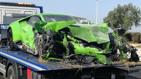 Estrellan un Lamborghini Huracán prestado en Huelva, se dan a la fuga... y los pillan en el hospital